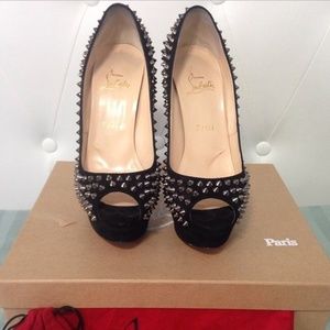 Authentic lady peep spike 150mm suede